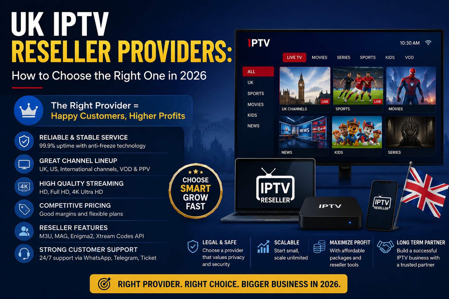 UK IPTV reseller provider