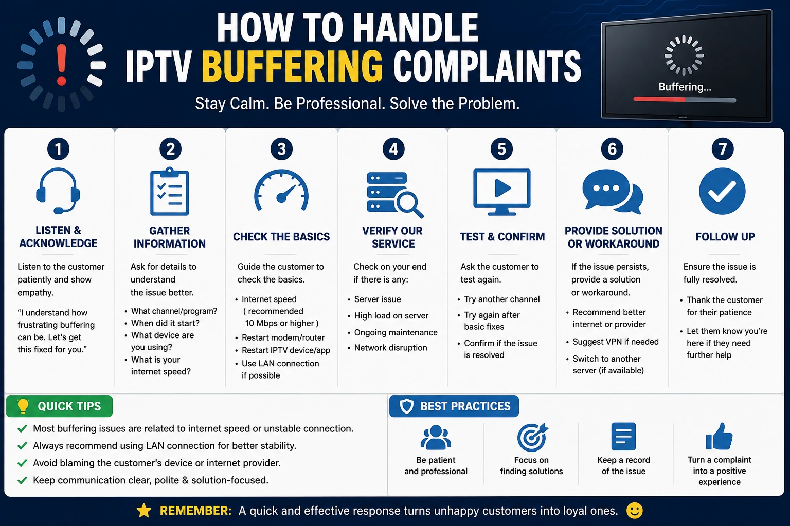 Handle IPTV Buffering Complaints