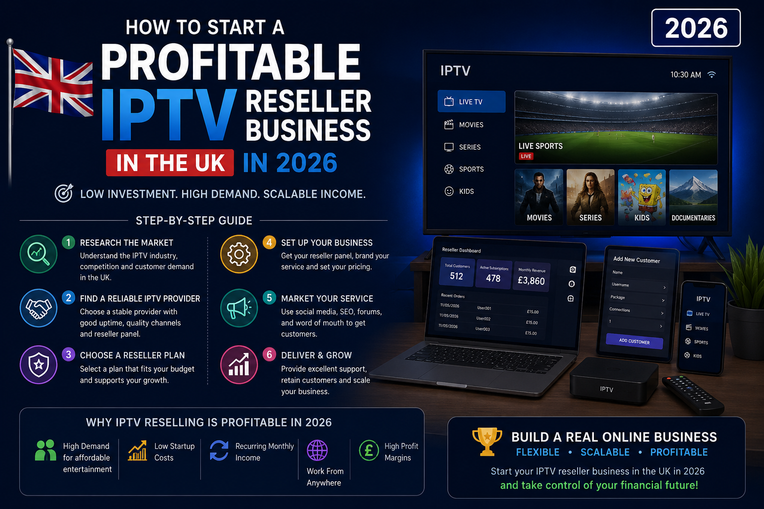 Start IPTV Reseller UK