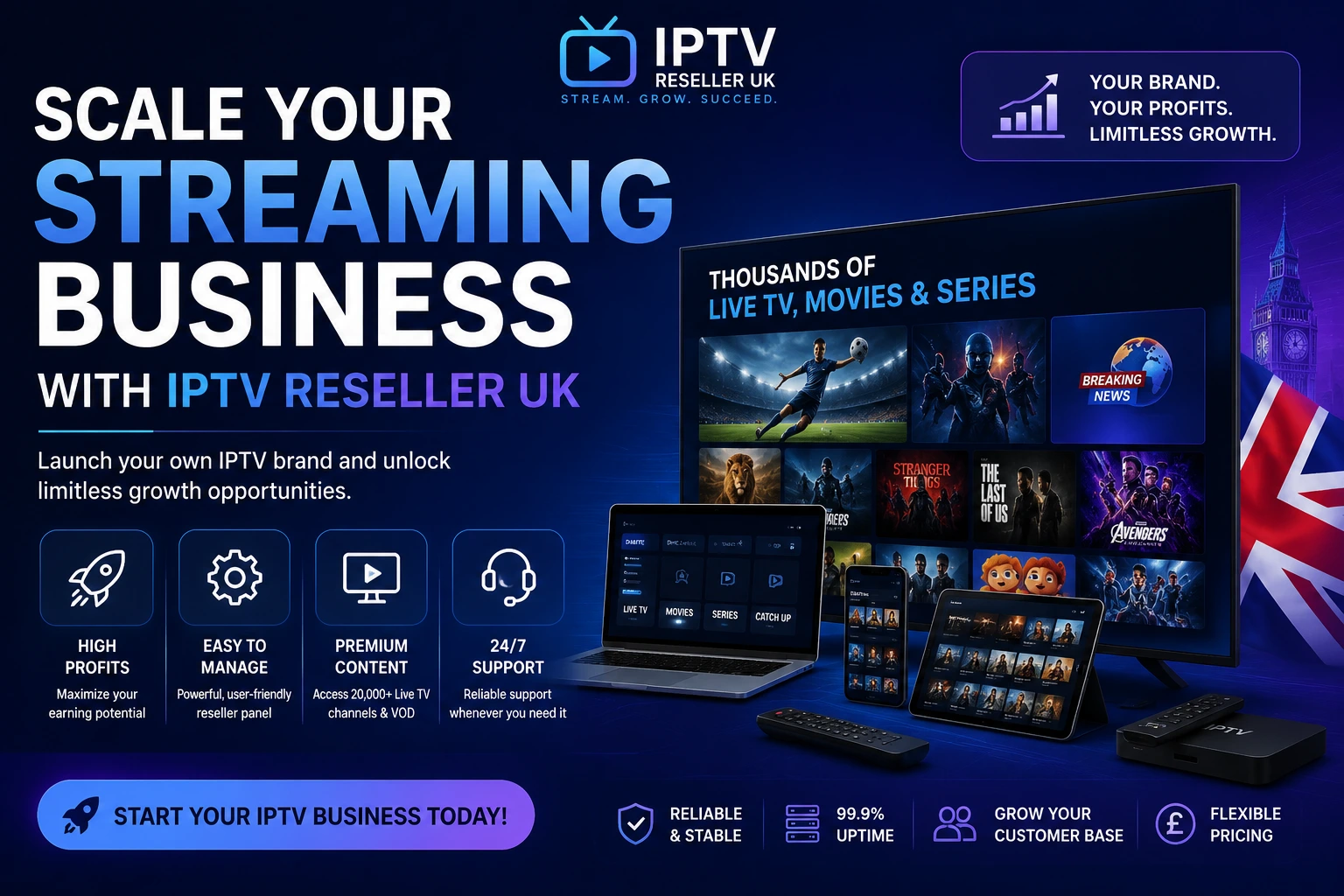 IPTV Reseller UK Scale