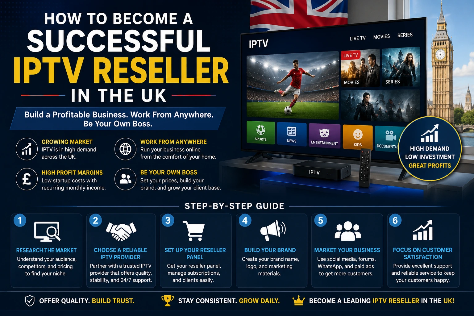 Successful UK IPTV Reseller